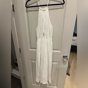 White cotton lace dress